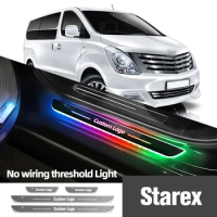 For Hyundai Starex H-1 2007-2023 2015 2018 2019 Car Door Sill Light Customized Logo LED Welcome Threshold Pedal Lamp Accessories