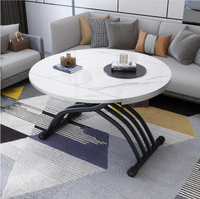 客廳小戶型圓形可移動多功能折疊電磁爐伸縮升降茶幾餐桌兩用創意
