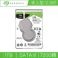 Seagate希捷 新梭魚 BarraCuda Pro 1TB 2.5吋 SATAIII 7200轉桌上型硬碟(ST1000LM049)