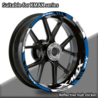 Reflective Motorcycle Accessories Wheel Sticker Hub Decals Rim Stripe Tape For YAMAHA XMAX 150 250 300 xmax300 xmax250 xmax150