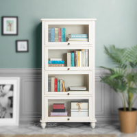 iFURNHOLIC Jeniffer 4 Glassdoor Bookcase I Lemari Display Kaca Klasik I Lemari Pajangan I Rak Buku P