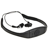 Underwater IPX8 Waterproof 8GB MP3 Stereo Neckband Sport MP3 Music Player with FM Audio Earphone Headset for Diving Swimming