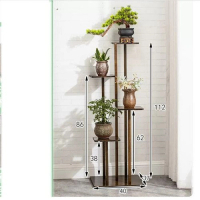 木製落地式花架（【純竹】中式一號花台中號【清漆+手工木蠟油】）