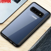 for Samsung S10 Case IPAKY S10e Case Transparent Impact Resistant TPU PC Hybrid Shockproof for Samsung Galaxy S10 Plus Case