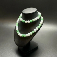 N15 สร้อยคอลูกประคำหยก 8 mm. Natural Jadeite (Type A)