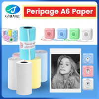 58mm White Thermal Label Sticker Paper Roll Notes Paper and Case for Peripage A6 Portable Bluetooth Printer Paper Printing