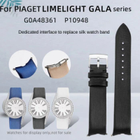 For PIAGET Limelight GALA watch band GOA48361 P10948 Silk Cowhide Strap 18mm Women Fashion Replacement Silk Watch Band Accessory
