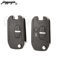 jingyuqin 2 Button Remote Car Key Shell Cover Case For Mitsubishi Pajero Modified Flip Folding Remote left Blade