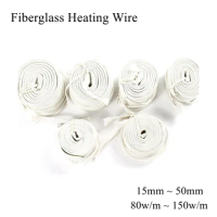 Glass Fiber Heating Wire Belt Electric Fiberglass Sheath Cable Band Strap Strip Infrared Dry Freeze Water Fire Pipe Rod 12V 220V