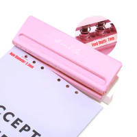 Adjustable Metal 6-Hole Paper Puncher for A3/A4/A5/A6/B4/B5/B7 Six
