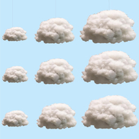 9Pcs Artificial Cloud Props 3D Decorative Fake Clouds Clouds for Room Ceiling Cotton Clouds Decorati