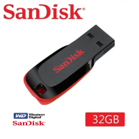 SanDisk 晟碟 [高CP值] 32GB Cruzer Blade USB 隨身碟(原廠5年保固 輕巧鋒型碟)