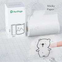 Peripage Mini Printer Paper Sticker Self-Adhesive Translucent Sticky Paper Thermal Paper for A6A9 Printer NO BPA 1 Roll Box Pack