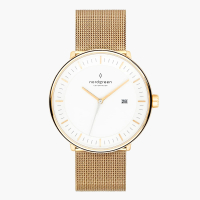 【Nordgreen】Philosopher哲學家 香檳金系列米蘭帶腕錶36mm(PH36GOMEGOXX)
