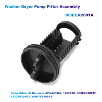 Washer Dryer Pump Filter Assembly 383EER2001A Compatible LG Kenmore AP4440367, 1267432, 383EER2001F, 5230ER3002A, AGM75510601