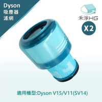 【禾淨家用HG】Dyson V15 副廠高效HEPA後置濾網 適用機型 SV14/SV15/SV22 綠色(2入組)