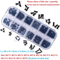 240pcs Laptop Notebook Computer Zinc-Plated Carbon Steel Screws Kit For Samsung IBM Lenovo HP Dell Asus Toshiba Acer Gateway MSI