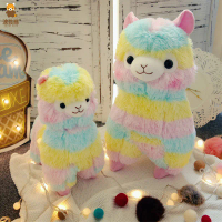 Alpaca mewah, pelangi, biri-biri, binatang, Alpaca, mainan mewah, hadiah, anak patung kuku