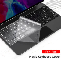 Keyboard Cover for iPad Pro 6 12.9 Pro 11 Magic Air 4 3 7 8 Clear Film Silicone Protector Skin TPU 2022 2021 US Apple Protector