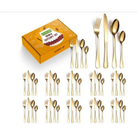 西餐不鏽鋼餐具（金色48件套） 