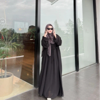 CARDI ABAYA  Polos bahan ceruty babydoll Gamis Wanita