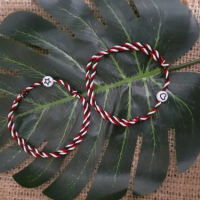 (Cod) Sepasang Gelang Tridatu Khas Bali 2mm Manik Bulan Bintang Gelang Bali Panca Rezeki Free Box