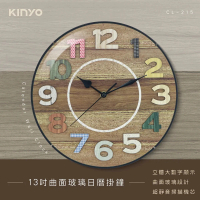 【KINYO】12吋鄉村風木紋掛鐘/時鐘(壁掛設計/超靜音/無滴答聲)