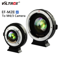 Viltrox EF-M2II Speed Booster Adapter 0.71x Auto Focus Lens Adapters For Canon EF/EF-S Lens To Olympus M43 Camera GH4 GH5 GF6