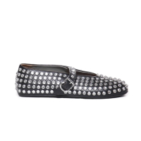 ALAIA Strass Ballet Flat 水鑽 羊皮 鞋子 芭蕾鞋 平底鞋 瑪莉珍鞋 黑色