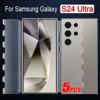 5PCS For Samsung Galaxy S24 Ultra Butterfly Hydrogel Film For Samsung S23 S22 S21 S20 FE Note 10 Plus 20 Ultra Screen Protectors