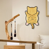 大橘貓卡通創意靜音客廳臥室房園鐘錶 掛鐘 可愛時尚裝飾  表