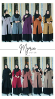 Afsheenastore - Myria Dress Baju Gamis Dewasa Inner dan Outer Simple