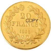 France 20 France 1835A Gold Plated Copy Decorative Coin