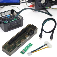 EXP GDC OCuLink GPU Dock PCIe 4.0 X4 GPU Docking Station External Graphics Card Dock for Mini PC Laptop To External Graphic Card
