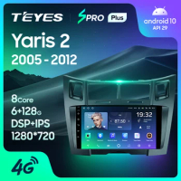 TEYES SPRO Plus For Toyota Yaris 2 XP90 2005 - 2012 Car Radio Multimedia Video Player Navigation Android 10 No 2din 2 din dvd