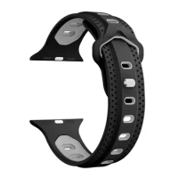 New Arrival Perforated Silicone Rubber Smart Watch Band Bracelet Strap for Fitbit Ionic