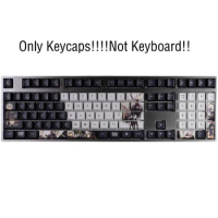PBT Keycaps For Mechanical keyboard Japanese Anime Cherry Mx Switch Cartoon Character Girl Black Keycap personalizadas 108 Key
