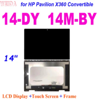 14" LCD for HP Pavilion X360 Convertible 14-dy 14m-by LCD Display Touch Screen Digitizer Assembly Replacement Frame 1920X1080