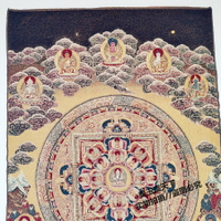 西藏唐卡佛像 織錦絲綢刺繡掛畫 尼泊爾 時輪金剛壇城 杏壇