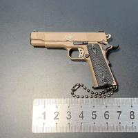 New 1:3 Alloy Mini 1911 Pistol Model Keychain Pendant Detachable Fake Toy Gun for PUBG Weapon Adult Children Birthday Present