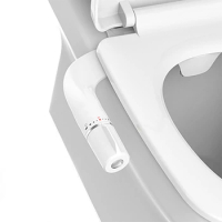 Bidet Non-Electric Toilet Attachment Dual Nozzle Bidet Adjustable Water Pressure with Brass Inlet Toilet Accessories Sprayer