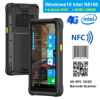 6.5 inch Tablet 8GB 128GB Rugged Handheld Terminal N5100 Windows10 Data Collection Terminal 4G WIFI GPS NFC Reader