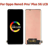 6.55"Original New AMOLED For Oppo Reno5 Pro Plus 5G LCD Display Screen Touch Digitizer For Reno 5 Pro 5G EU Edition PDRM00 LCD