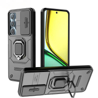 Sarung Kalis Kejutan, Untuk Realme C61 C63 C65 C67 12X 12 Pro Plus, Penutup, dengan Pemegang Perisai