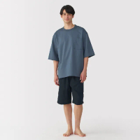 【MUJI 無印良品】男透氣短袖家居睡衣(共4色)