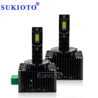 SUKIOTO High Power D3S LED Canbus Headlight Replacement Original HID D1S D2S D3S D4S D5S D8S LED Bulb Turbo Lamp For Car 2PCS