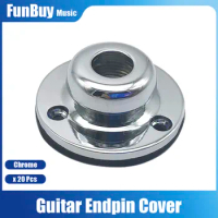 20pcs Brass Guitar Endpin Jack Plates Guitar Socket Cover Strap Button Endpin Plug Socket for Acoustic Guitar Ukulele EQ Pickup