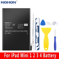 NOHON Battery For iPad Mini 1 2 3 4 A1455 A1432 A1454 A1489 A1490 A1491 A1599 A1538 A1546 A1550 Replacement Li-Polymer Bateria