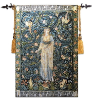 出口歐洲 歐洲原單 比利時風格風景壁畫掛毯 豐饒女神波莫娜  60*90 CM 壁畫掛毯/ 壁毯