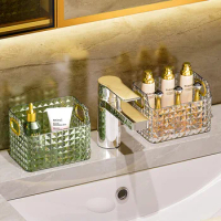 Internet Celebrity Mirror Cabinet Storage Box Cosmetics Bathroom Light Luxury Storage Rack Transparent Storage Box